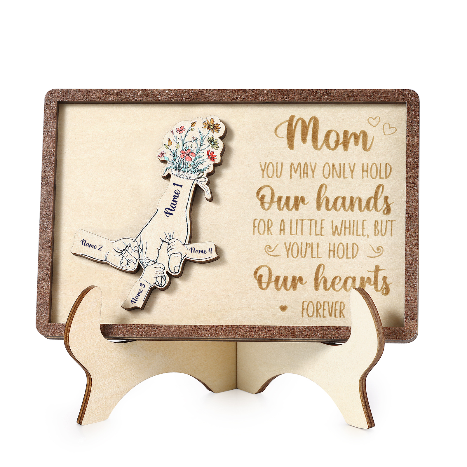 4 Names - Personalized Mother's Day Ornament Gifts for Mother