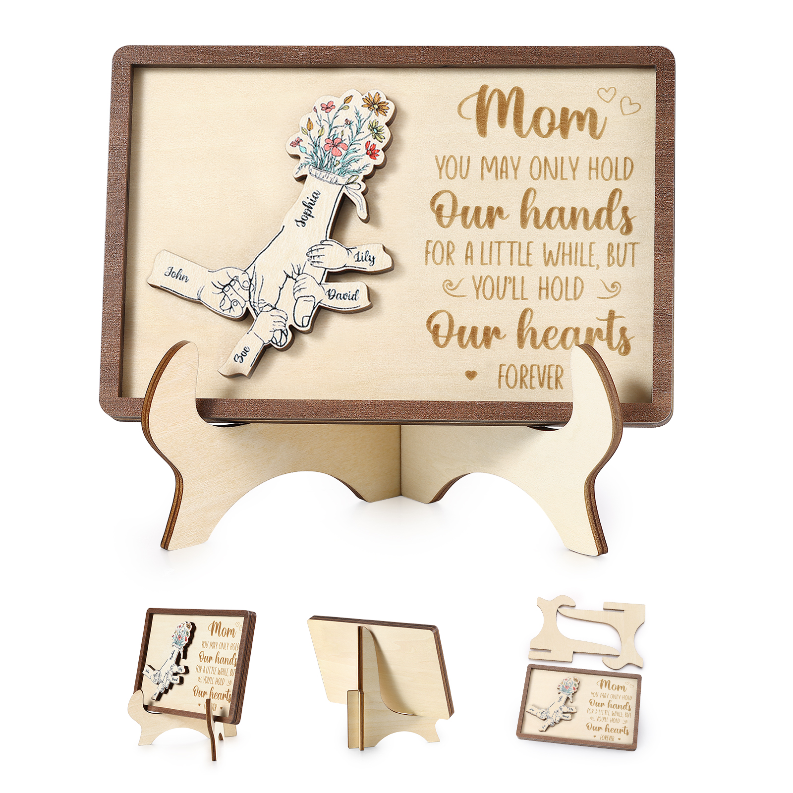 5 Names - Personalized Mother's Day Ornament Gifts for Mother