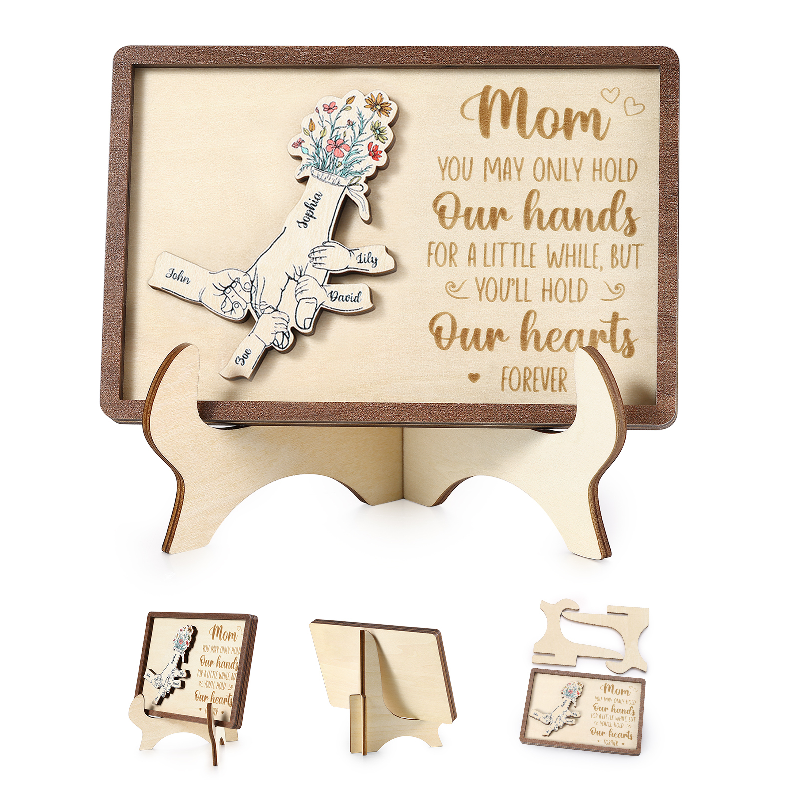 5 Names - Personalized Mother's Day Ornament Gifts for Mother