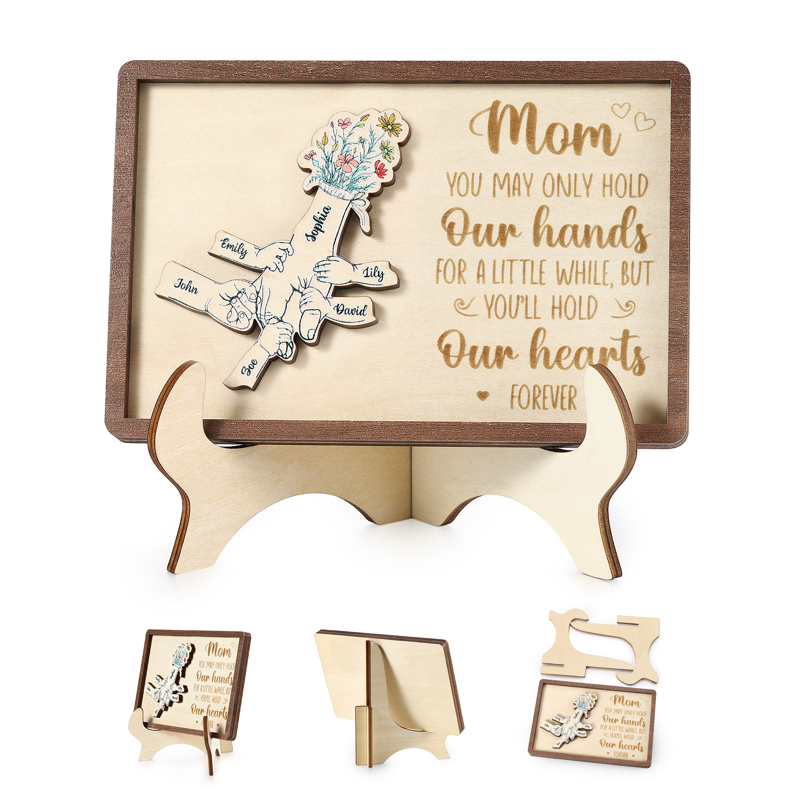 6 Names - Personalized Mother's Day Ornament Gifts for Mother
