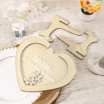 2 Names & 2 Texts Personalized Wooden Acrylic Ornament for Mum | Lorajewel