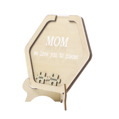 2 Names & 2 Texts Personalized Wooden Acrylic Ornament for Mum | Lorajewel