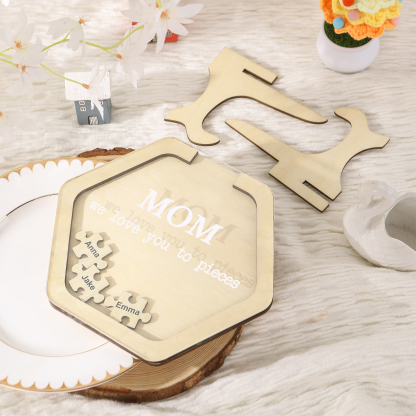 3 Names & 2 Texts Personalized Wooden Acrylic Ornament for Mum | Lorajewel