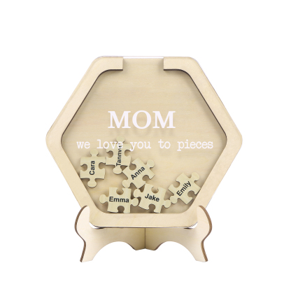 6 Names & 2 Texts Personalized Wooden Acrylic Ornament for Mum | Lorajewel