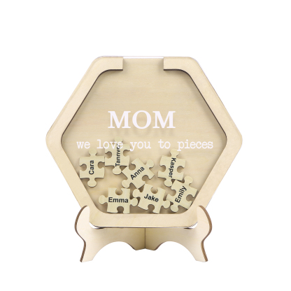 7 Names & 2 Texts Personalized Wooden Acrylic Ornament for Mum | Lorajewel