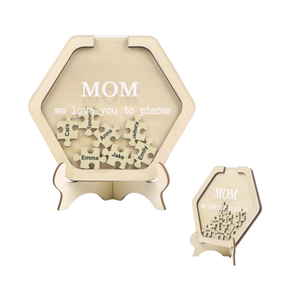 7 Names & 2 Texts Personalized Wooden Acrylic Ornament for Mum | Lorajewel