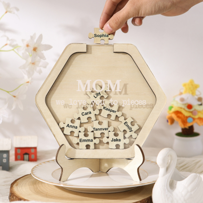 9 Names & 2 Texts Personalized Wooden Acrylic Ornament for Mum | Lorajewel