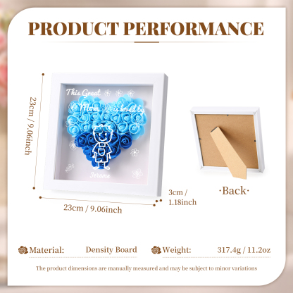 Personalized 3D Floral Shadow Box – Custom 1 Kids&Pet Name –This Great Mom Is Loved By- Gift for Mom, Grandma & Loved Ones| Lorajewel