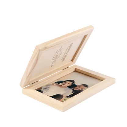 2 Names Personalized Wooden Frame with Photo and Date - Father’s Day Gift | Lorajewel