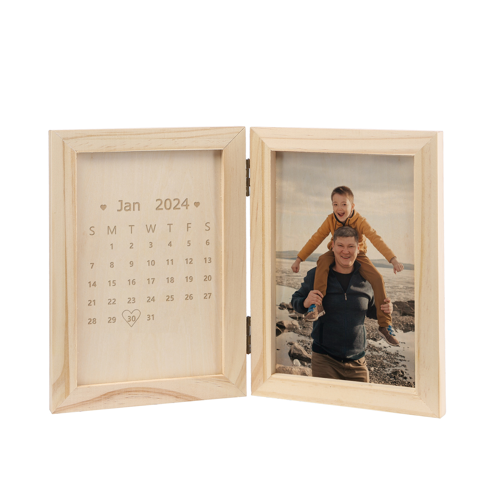 Personalized Wooden Frame with Photo and Date - Father’s Day Gift | Lorajewel
