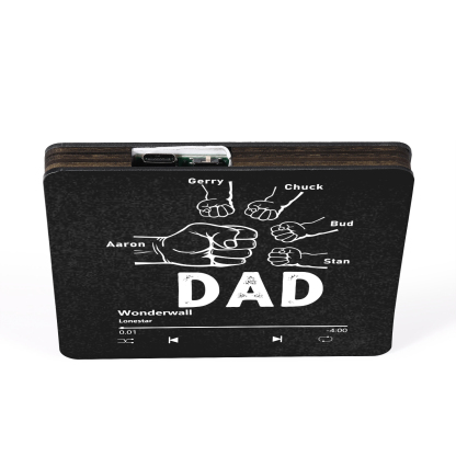 5 Names Personalized Music Fridge Magnet with Favourite Song – Thoughtful Family Keepsake | Lorajewel