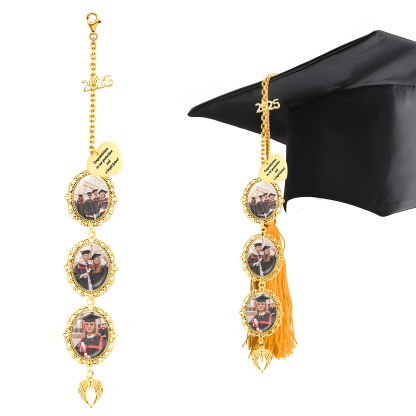 3 Photos Personalized Graduation Hanging Ornament  – Custom Gift for Graduates | Lorajewel
