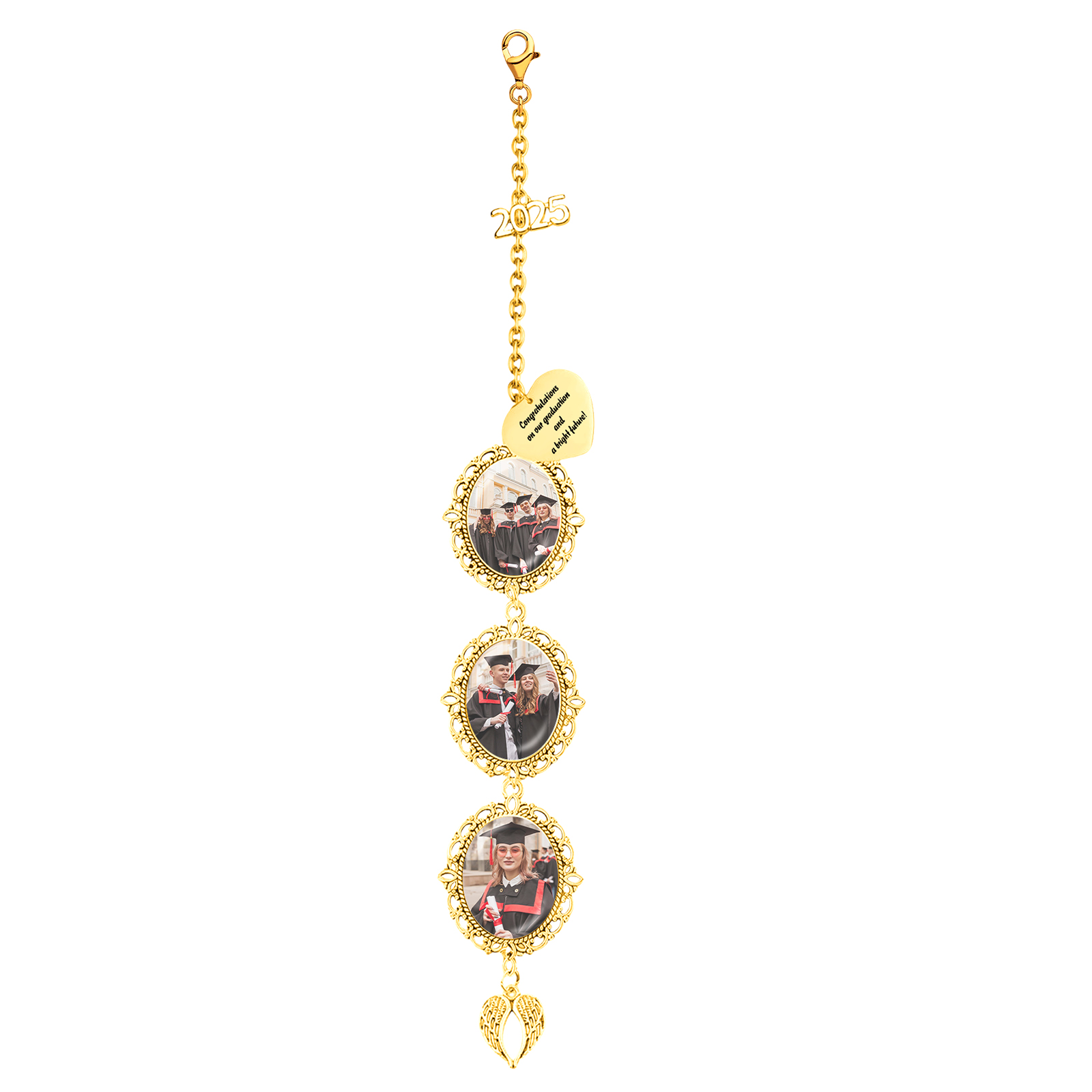 3 Photos Personalized Graduation Hanging Ornament  – Custom Gift for Graduates | Lorajewel