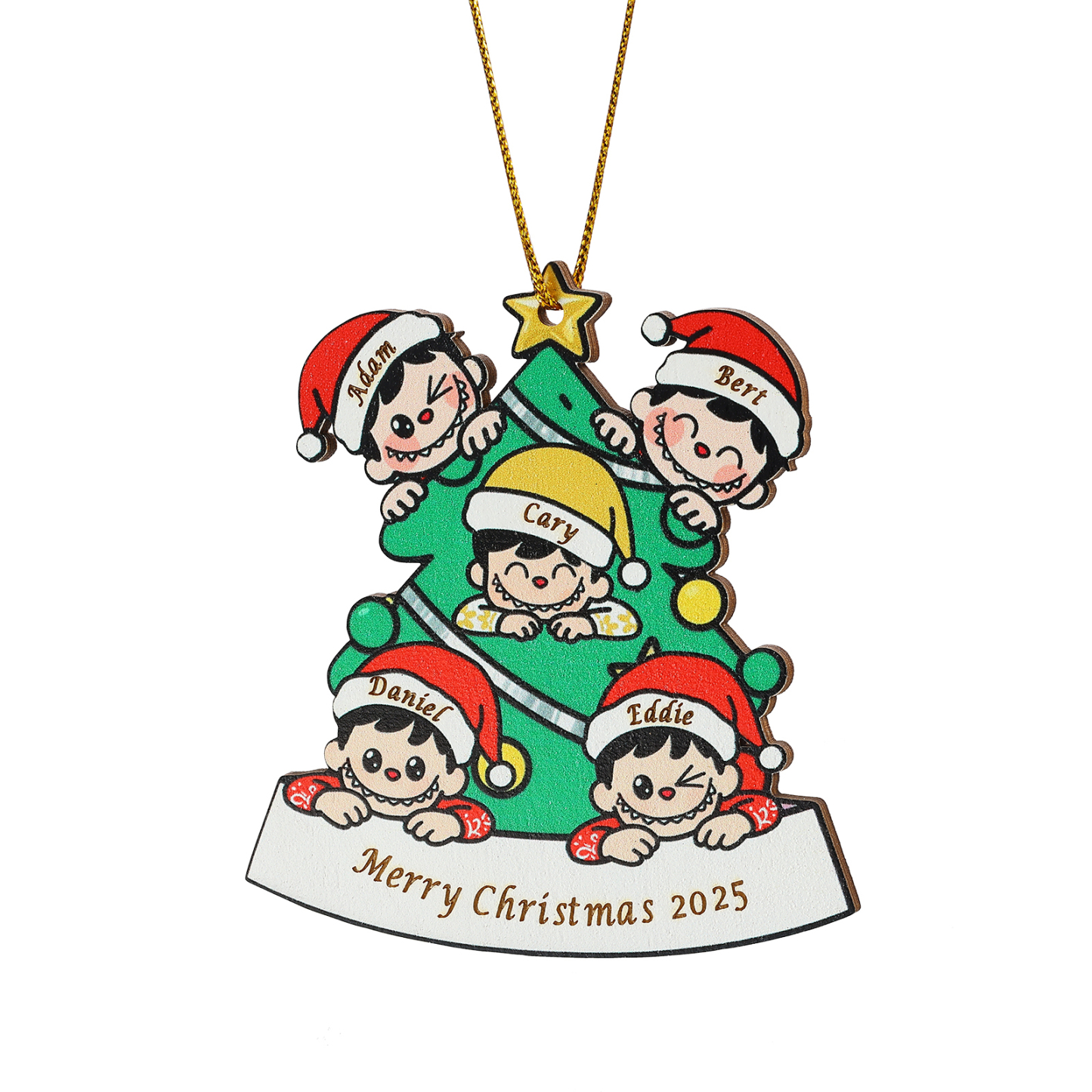 Personalized Family Christmas Tree Ornament 2025