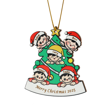 Personalized Family Christmas Tree Ornament 2025