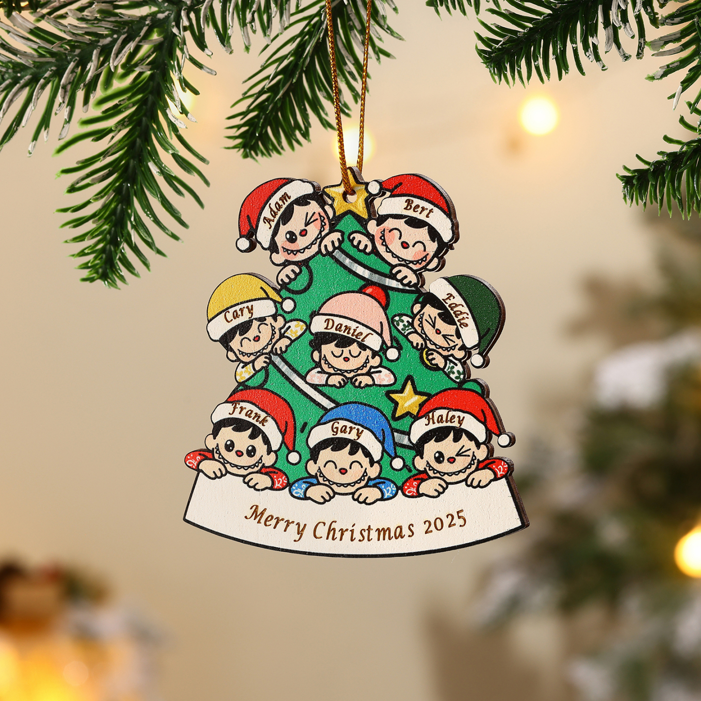 Personalized Family Christmas Tree Ornament 2025