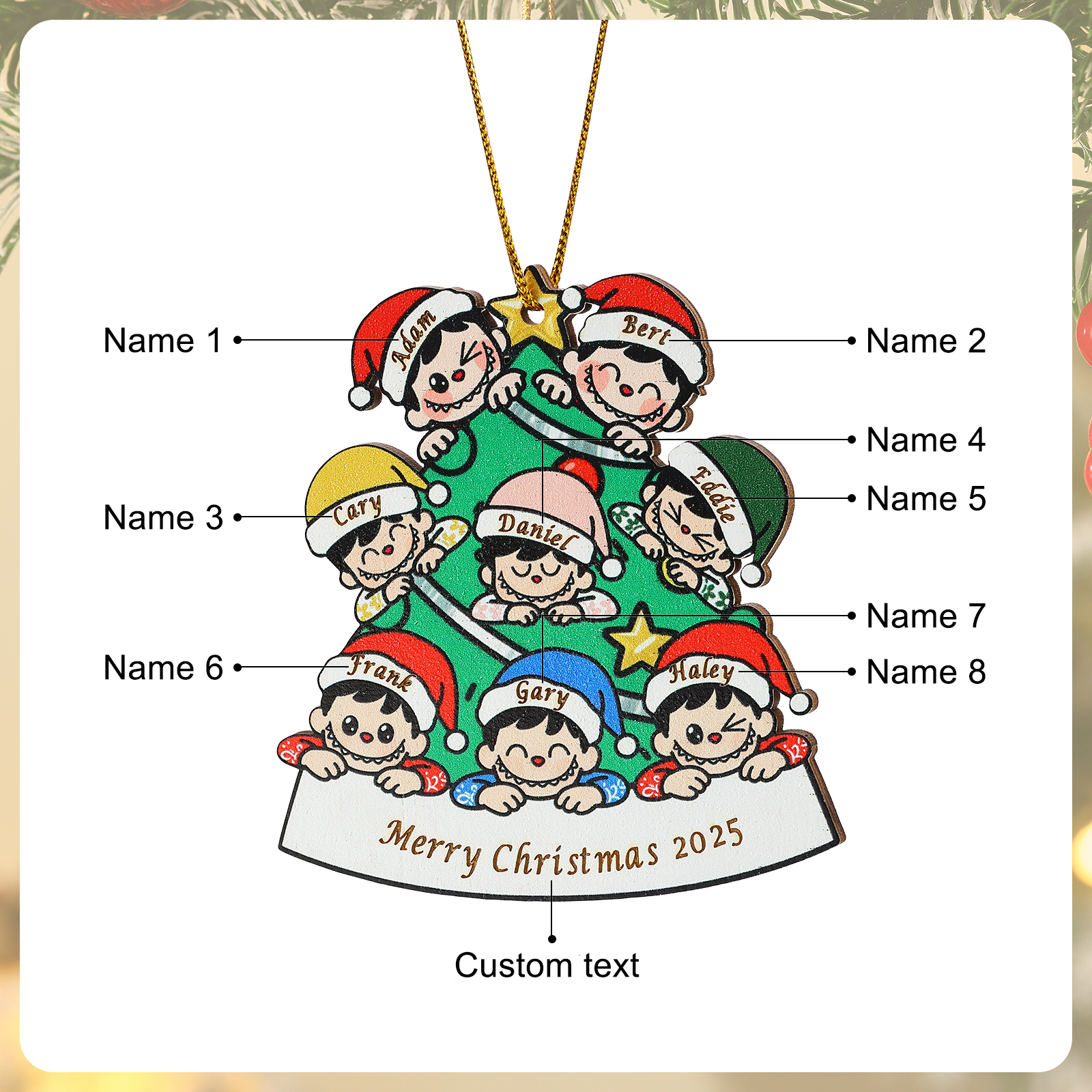 Personalized Family Christmas Tree Ornament 2025