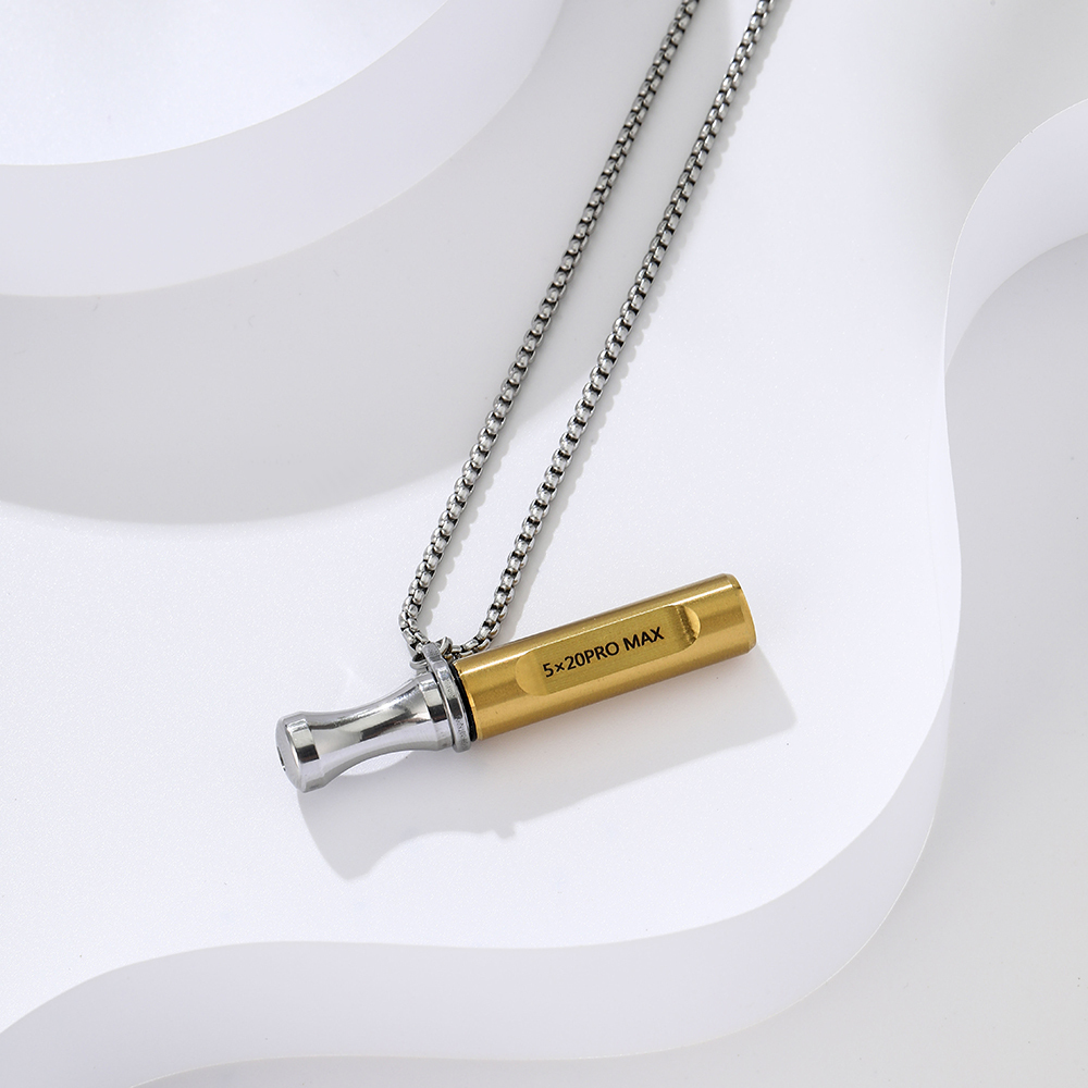 Stainless Steel Breathing Necklace for Anxiety Relief