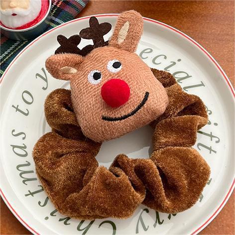 Christmas Santa & Reindeer Hair Scrunchies