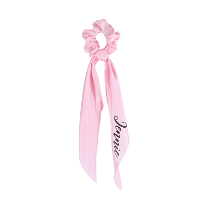 Personalized Satin Scrunchie with Name – Custom Gift for Women | Lorajewel