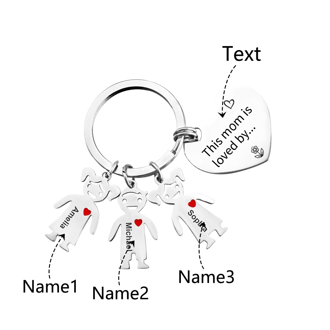 Personalized Women Wallet Gift Set 1 Name & Birthflower Wallet 3 Dolls Keychain Gift Box Set Christmas Gifts