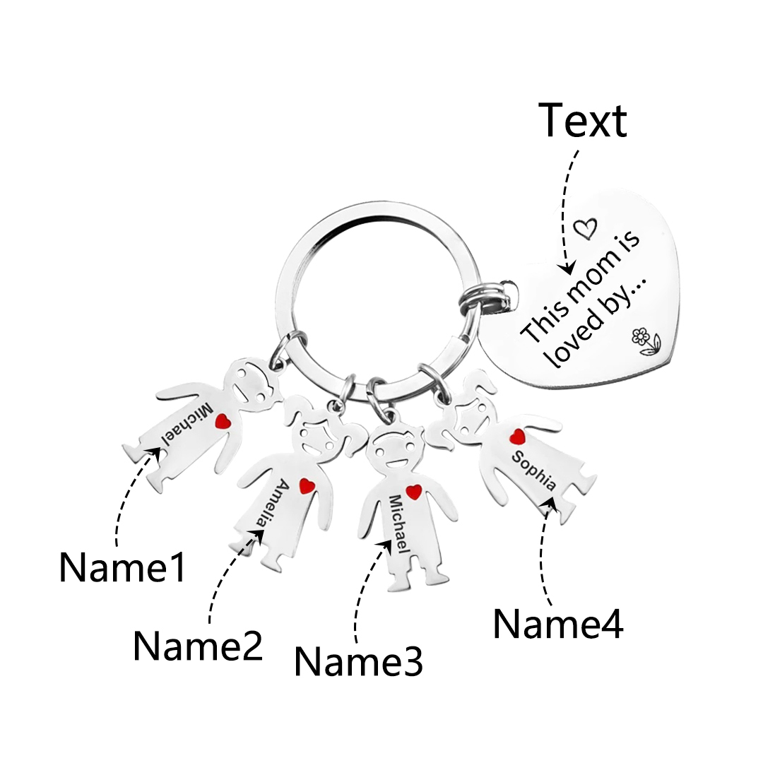 Personalized Women Wallet Gift Set 1 Name & Birthflower Wallet 4 Dolls Keychain Gift Box Set Christmas Gifts