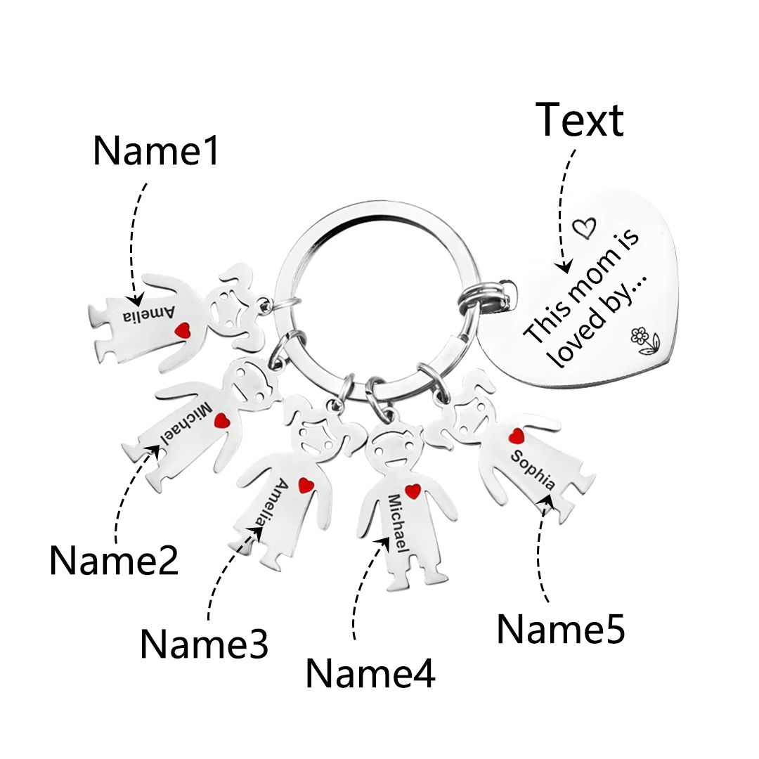 Personalized Women Wallet Gift Set 1 Name & Birthflower Wallet 1-5 Dolls Keychain Gift Box Set Christmas Gifts