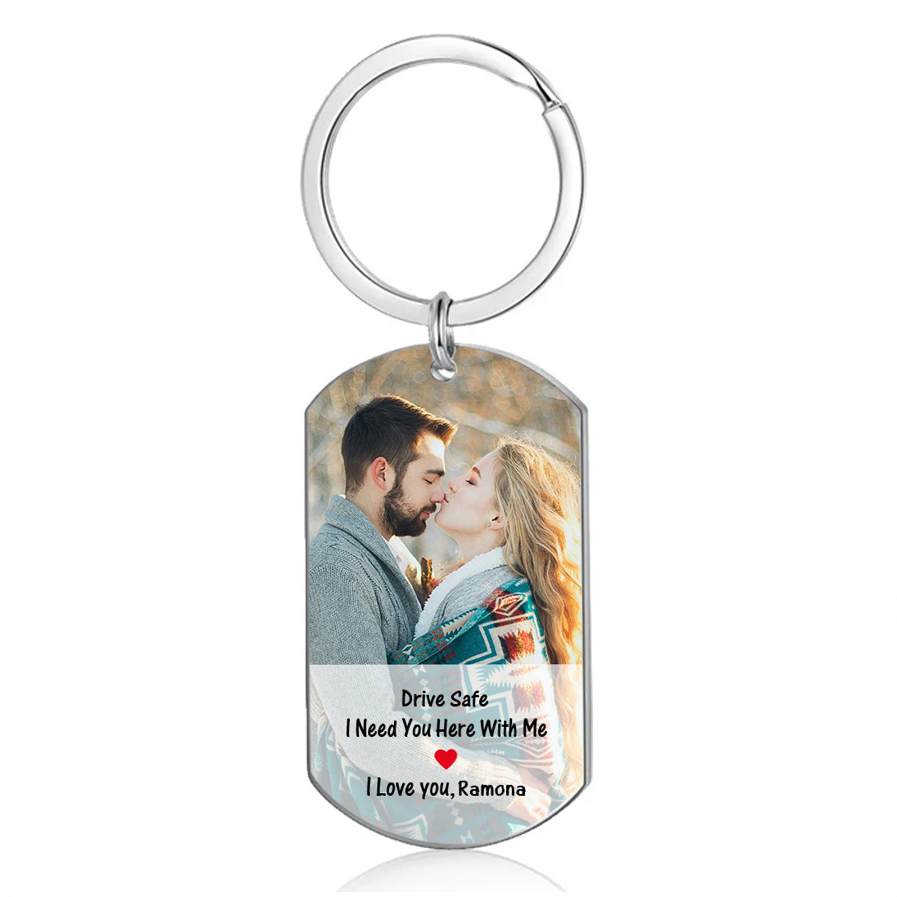 Personalized Valentine Day Keychain with Name & Photo A Heartfelt Reminder of Love