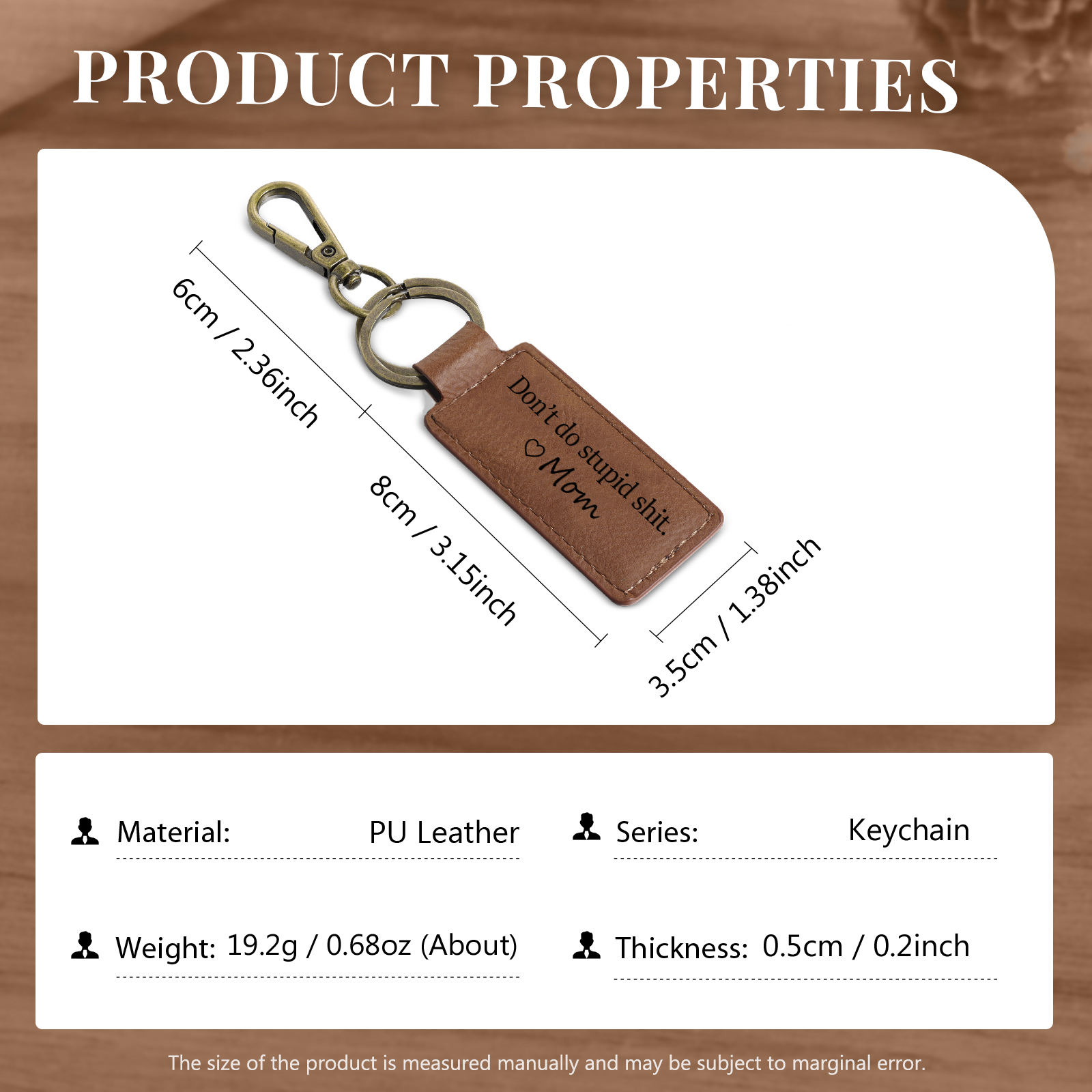 Don't Do Stupid Funny Leather Keychain Drive Safe Have Fun Keychain Teenager Gift For Son/Daughter