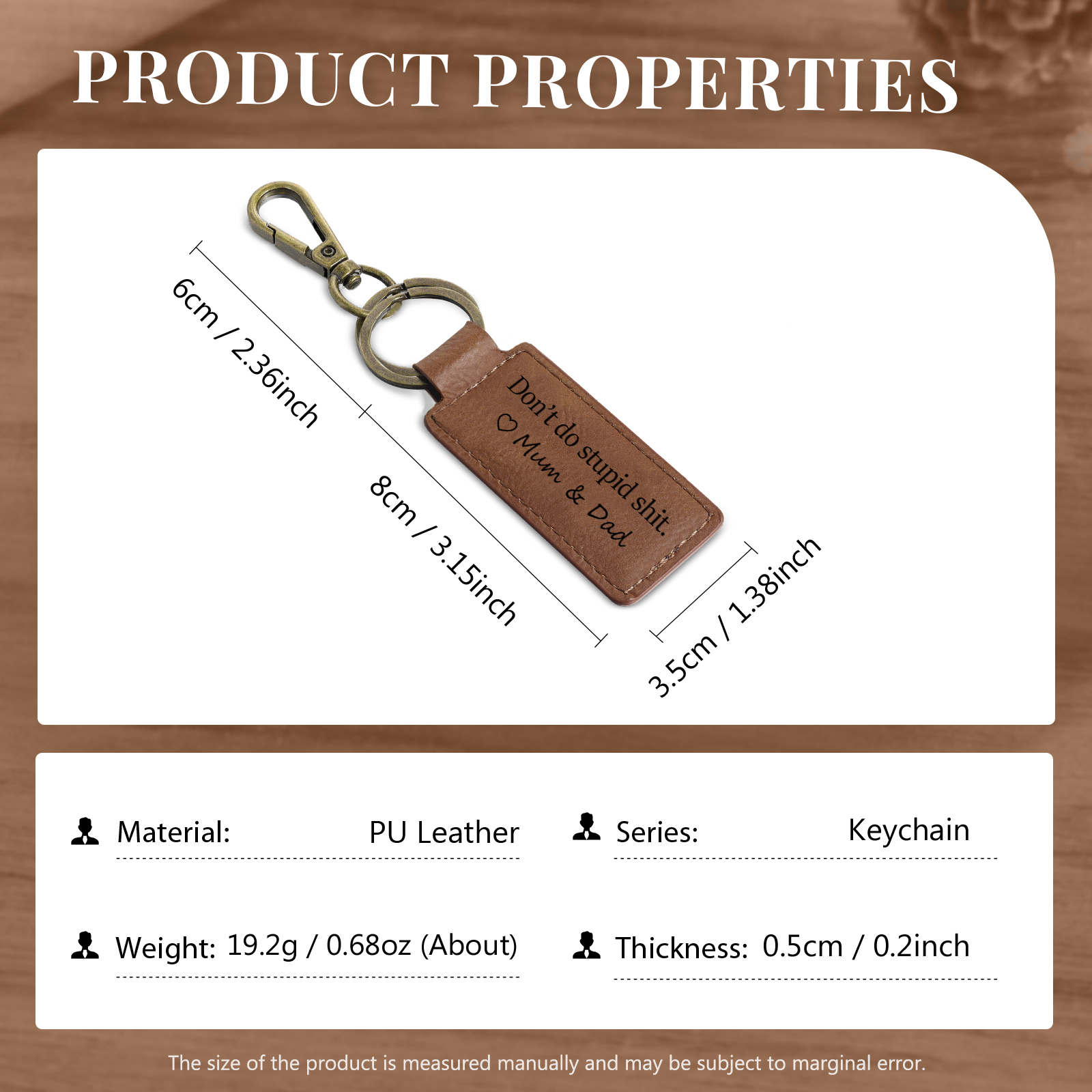 Don't Do Stupid Funny Leather Keychain Drive Safe Have Fun Keychain Teenager Gift For Son/Daughter