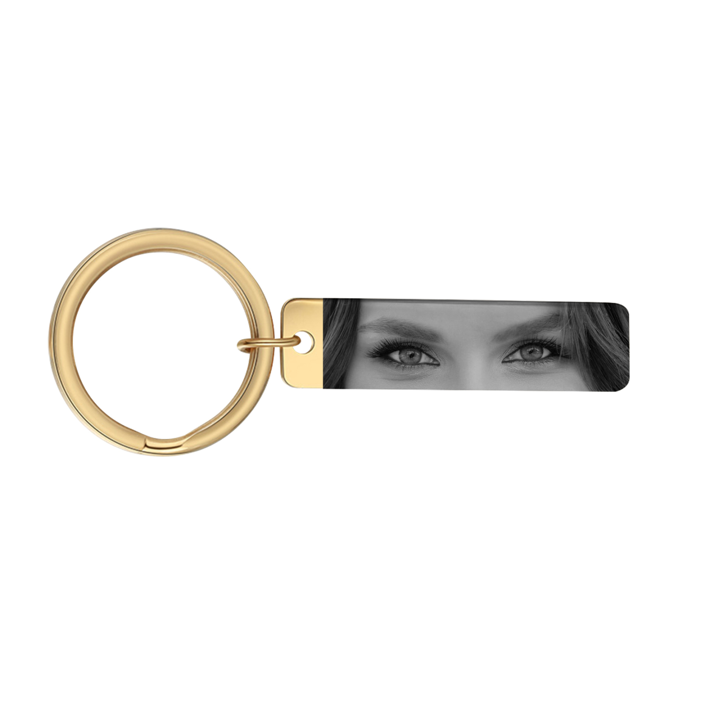 Personalized Keyring with 1 Photo Customized Keychain Eyes