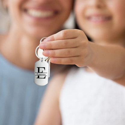 Personalized Photo Keychain Custom Name Photo Letter Valentines Day Gift for Him or Her