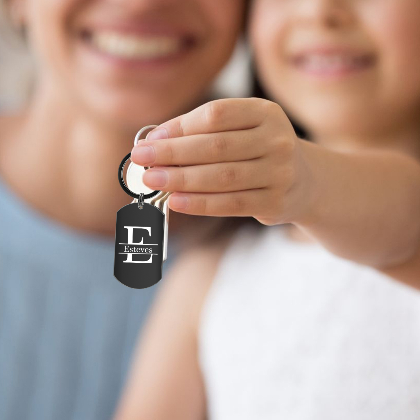 Personalized Photo Keychain Custom Name Photo Letter Valentines Day Gift for Him or Her