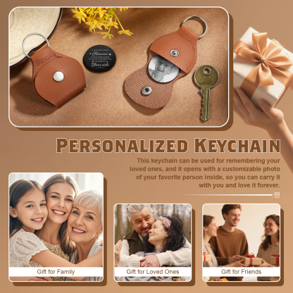 Personalized Photo Keyring with Hidden Message – A Hug from Heaven | Lorajewel