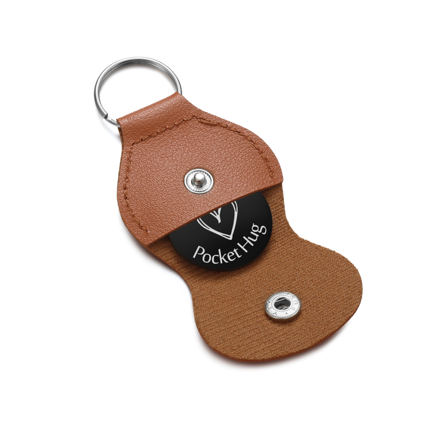 Personalised PU Leather Pocket Hug Keyring - Custom Text Keyring for Children -Back To School Gift | Jessemade