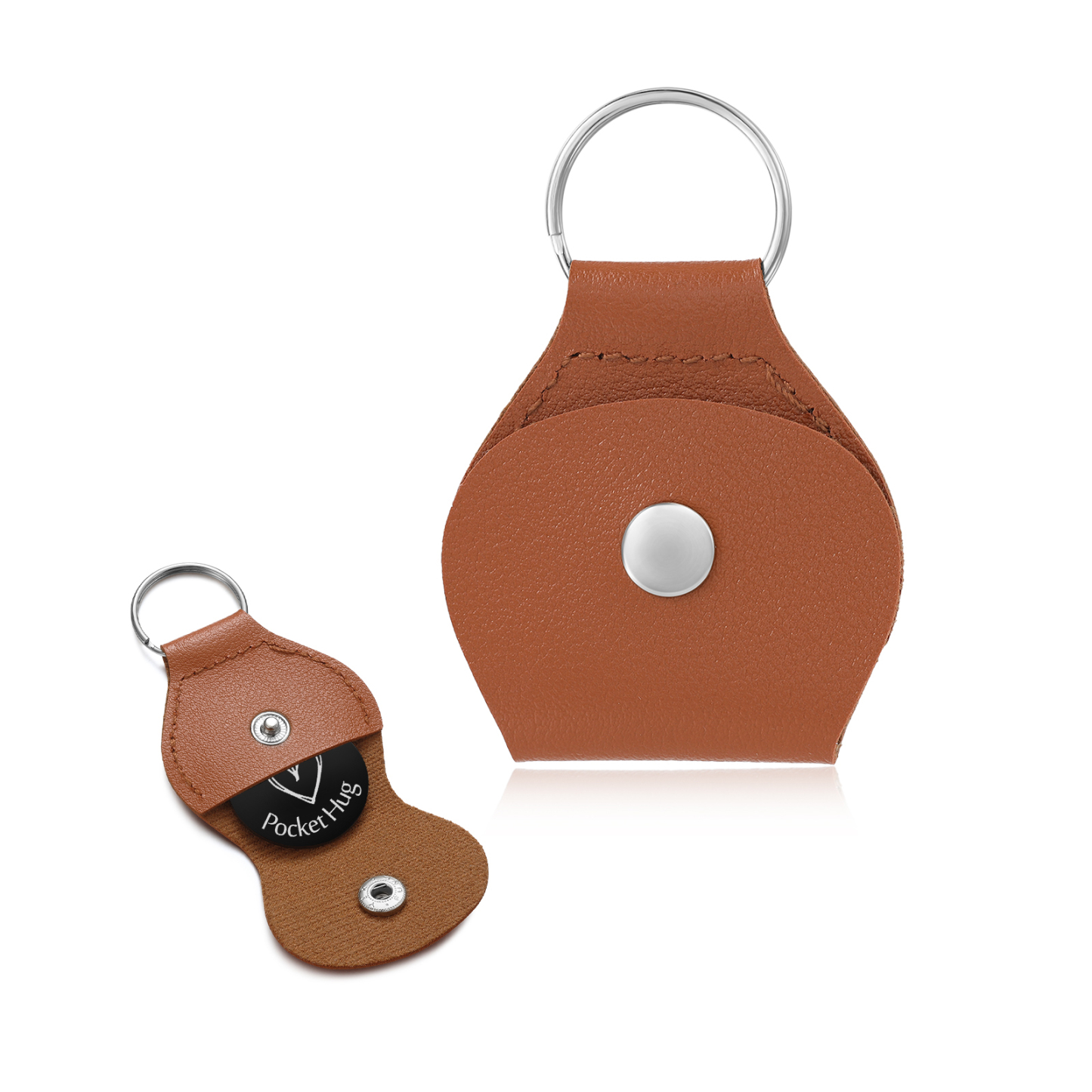 Personalised PU Leather Pocket Hug Keyring - Custom Text Keyring for Children -Back To School Gift | Jessemade