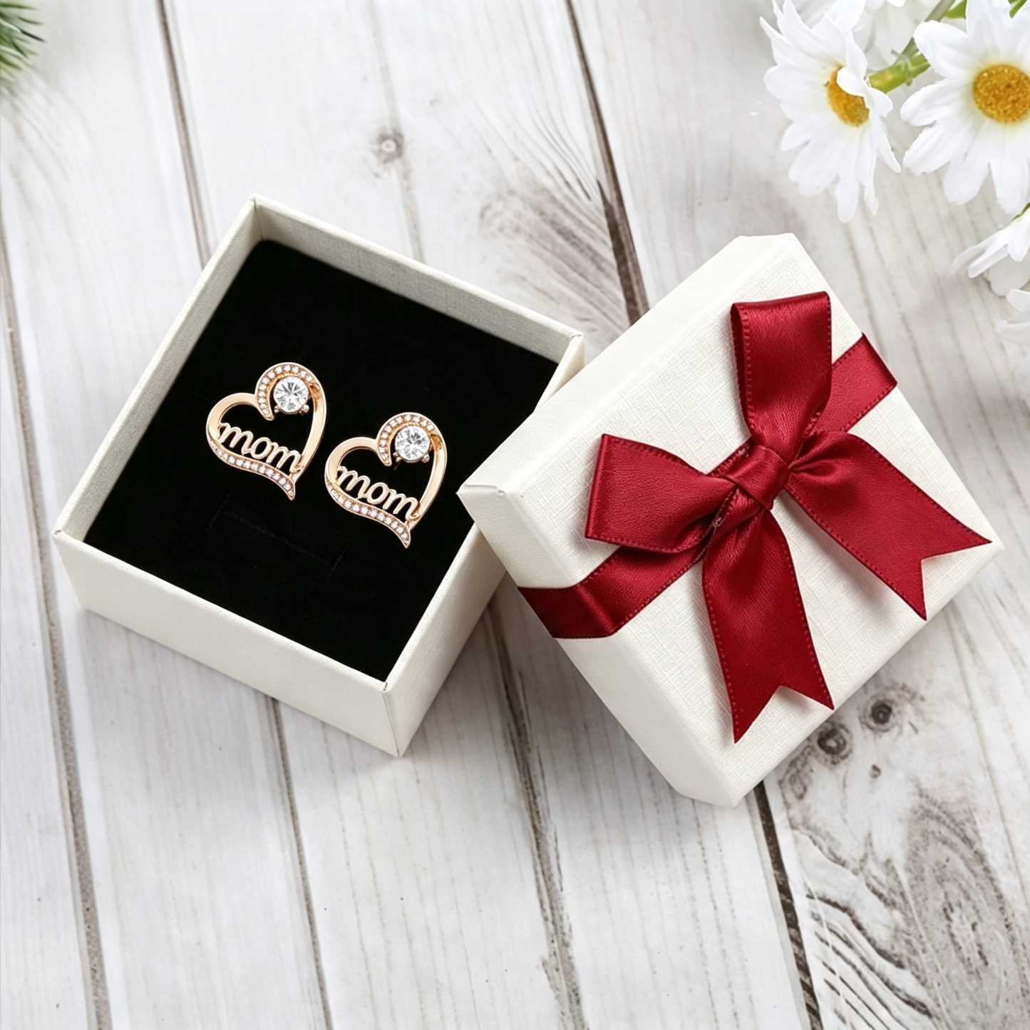 Mom Earrings Diamond Cute Earrings Zinc Alloy Gift for Mother