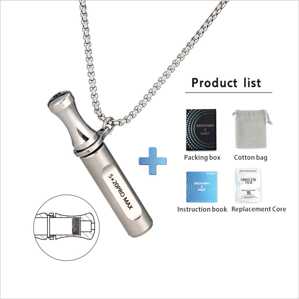 Stainless Steel Breathing Necklace for Anxiety Relief