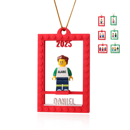 Personalized Minifigure Christmas Ornament