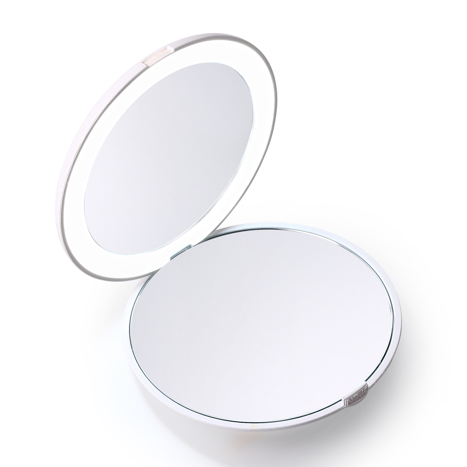 Personalized Birth Flower Pocket Mirror with Led Light Custom Name Compact Mirror Gifts for Her