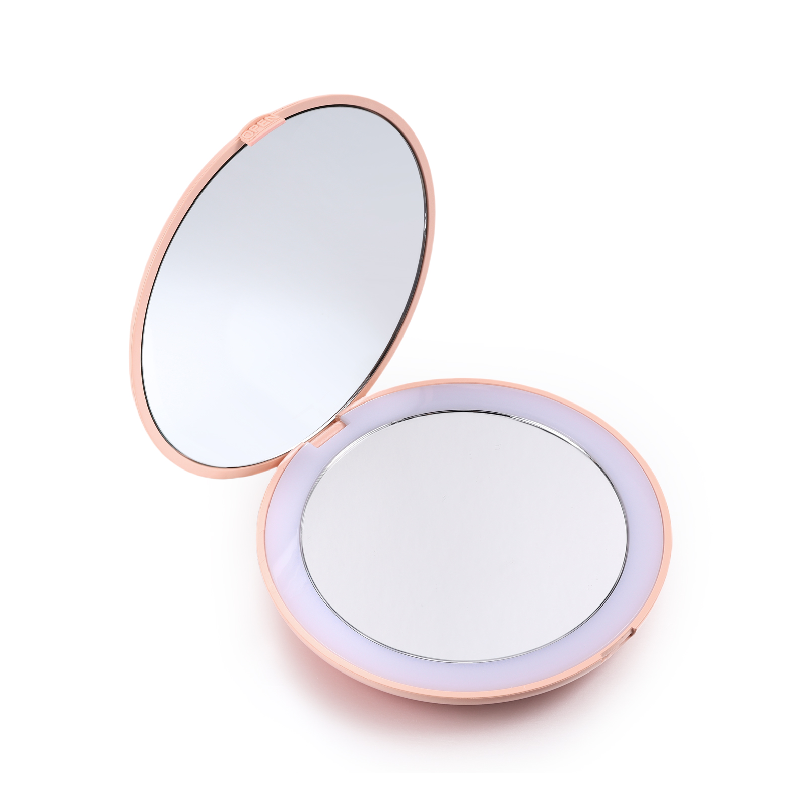 Personalized Birth Flower Pocket Mirror with Led Light Custom Name Compact Mirror Gifts for Her