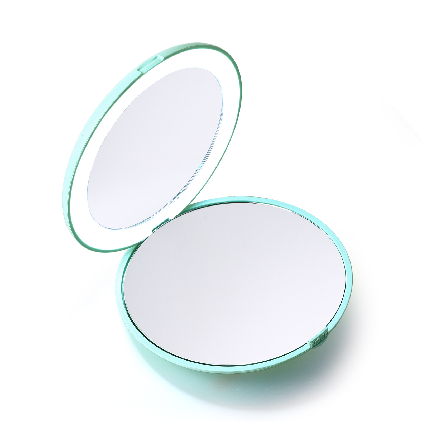 Personalized Birth Flower Pocket Mirror with Led Light Custom Name Compact Mirror Gifts for Her