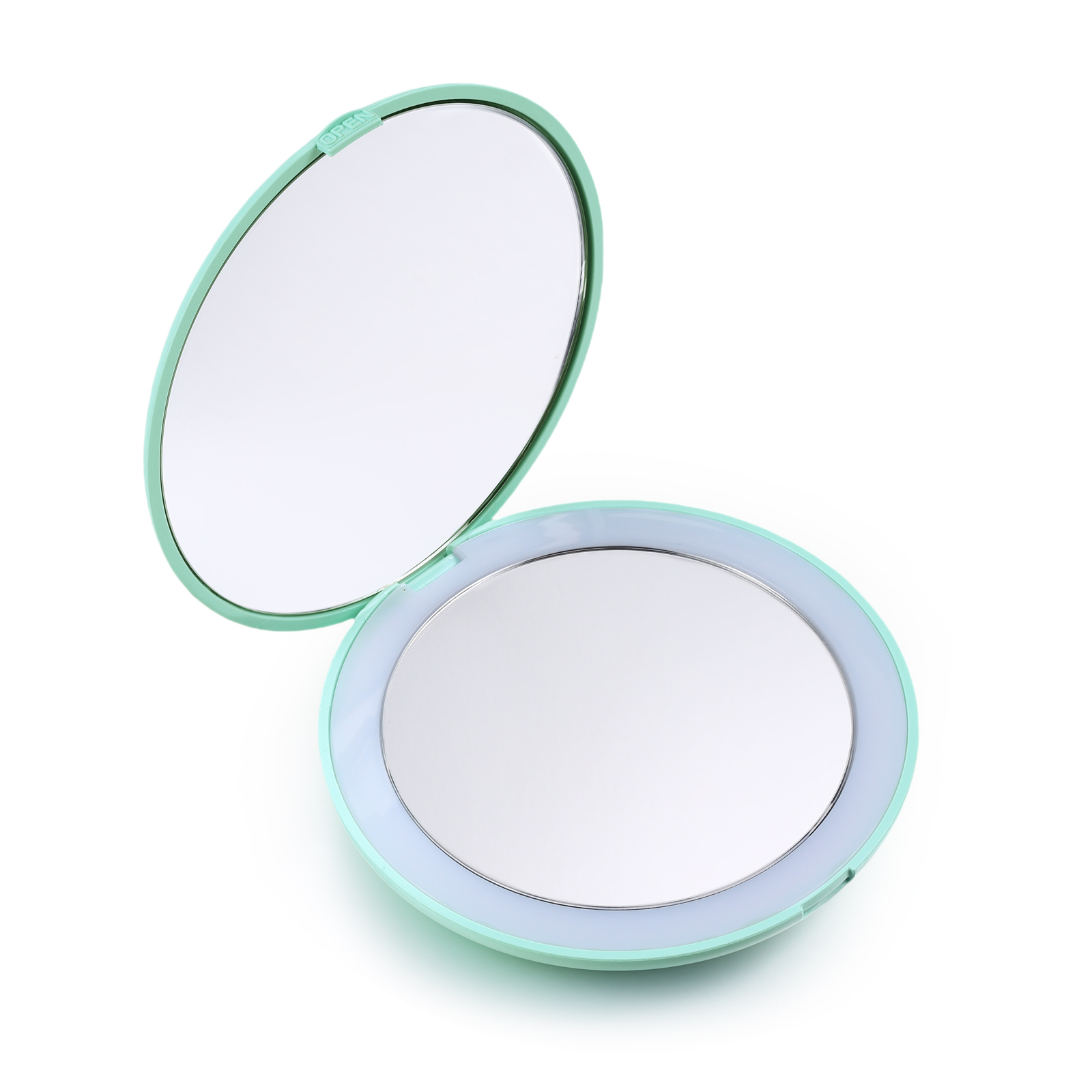 Personalized Birth Flower Pocket Mirror with Led Light Custom Name Compact Mirror Gifts for Her