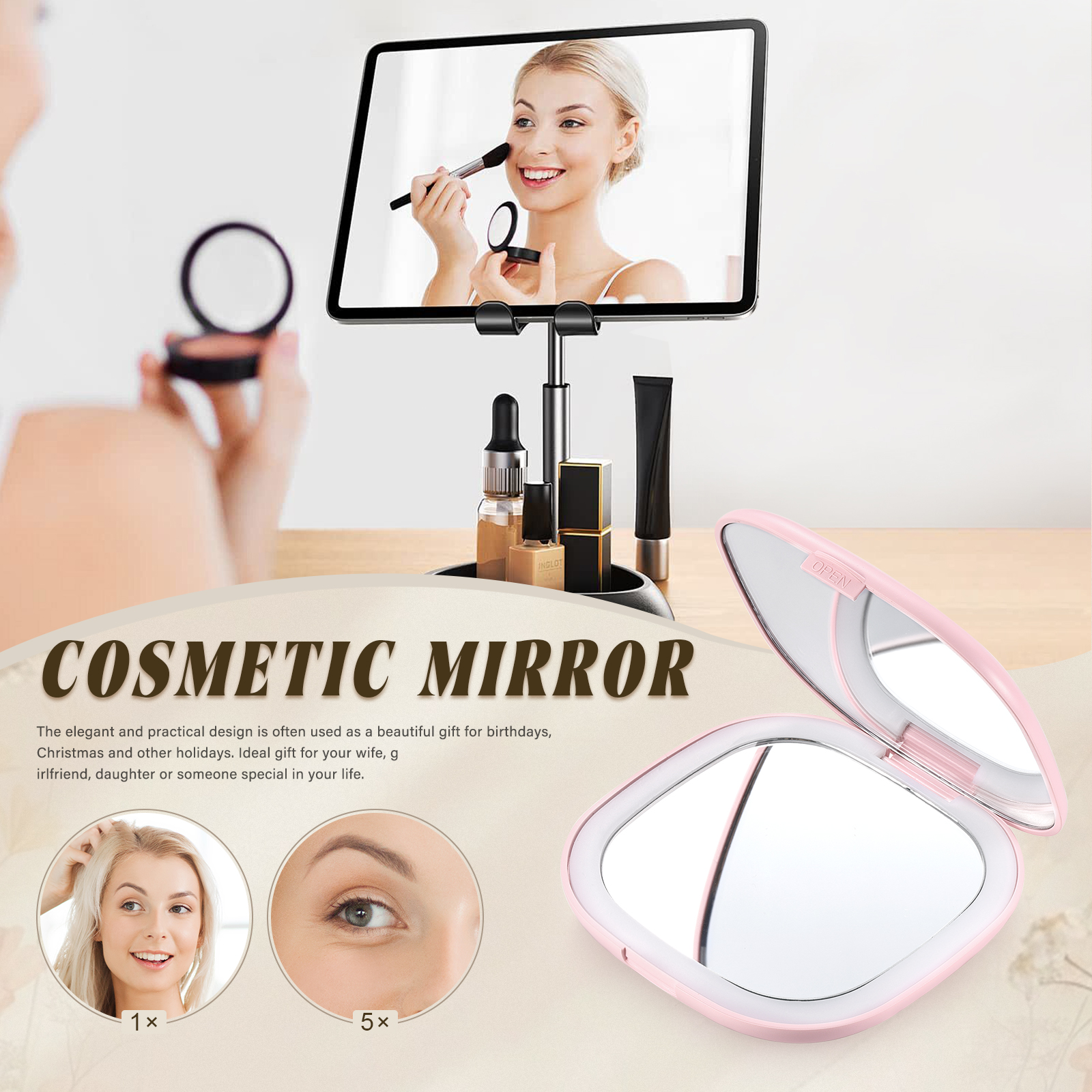 [Copy]Personalized Mirror Light Custom 2 Names Mirror Wall Decorations Infinity Love Couple Gifts