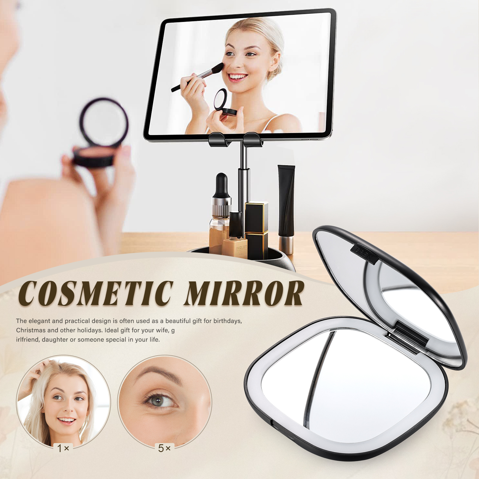 [Copy]Personalized Mirror Light Custom 2 Names Mirror Wall Decorations Infinity Love Couple Gifts