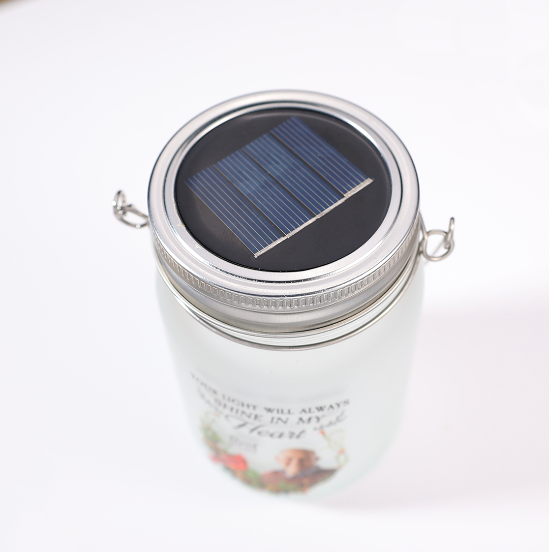 Personalized Mason Jar Light Custom Photo Bottle Memorial Gifts - Your Light Will Always Shine In My Heart