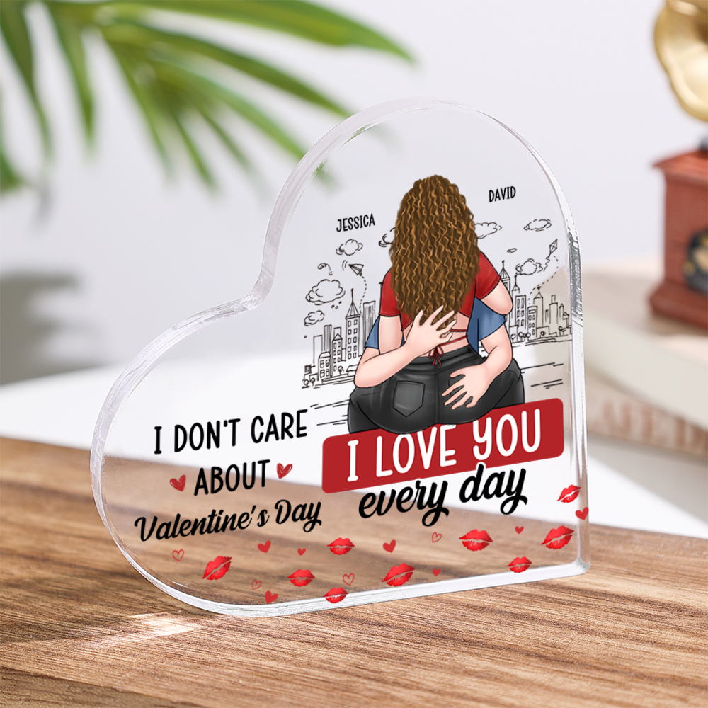 Personalized Acrylic Heart Plaque – “I Love You Every Day” – Valentine’s Day Gift for Couples