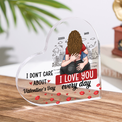 Personalized Acrylic Heart Plaque – “I Love You Every Day” – Valentine’s Day Gift for Couples