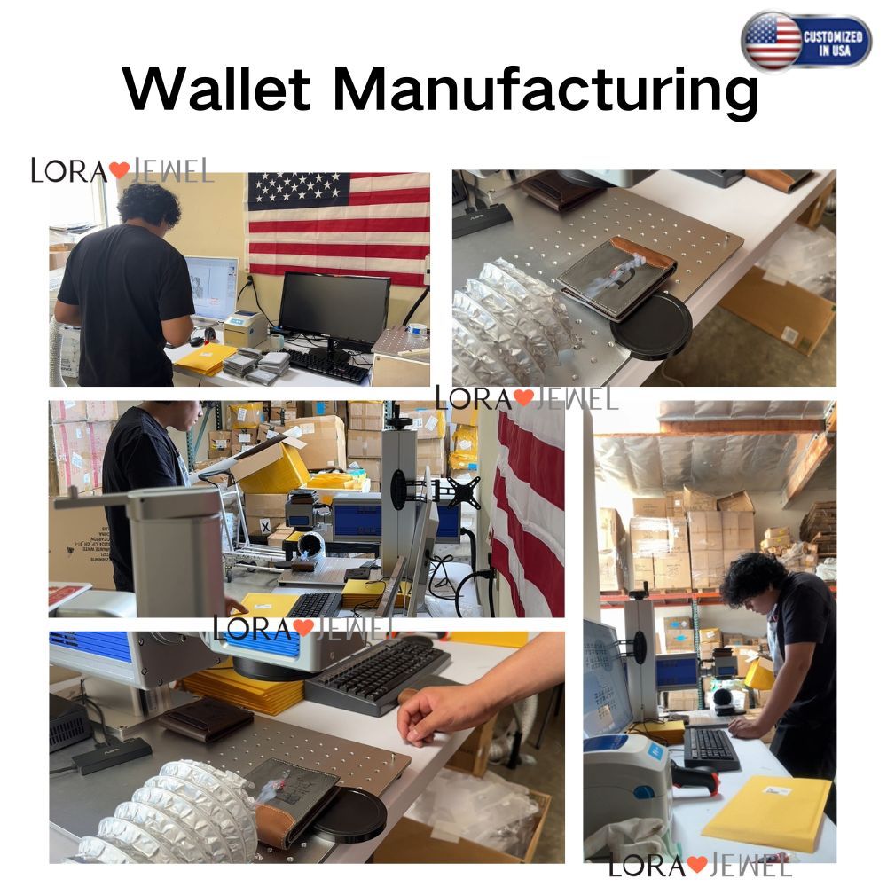  1–6 Names Personalized Men's Leather Wallet Handcrafted in the USA-Custom Billfold Wallet Gift for Grandad