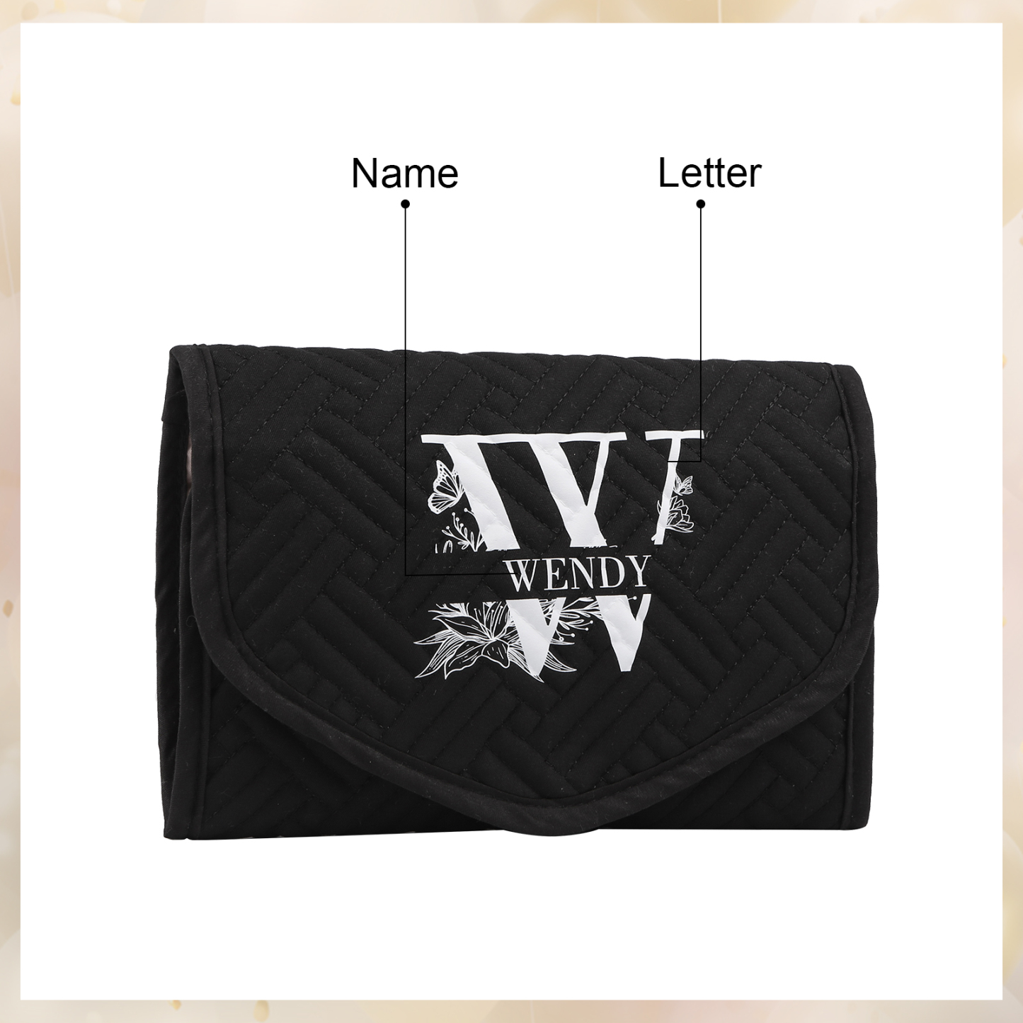 Personalized Name Multi-Functional Storage Jewelry Bag Custom Makeup Bag Jewelry Storage Gifts for Her